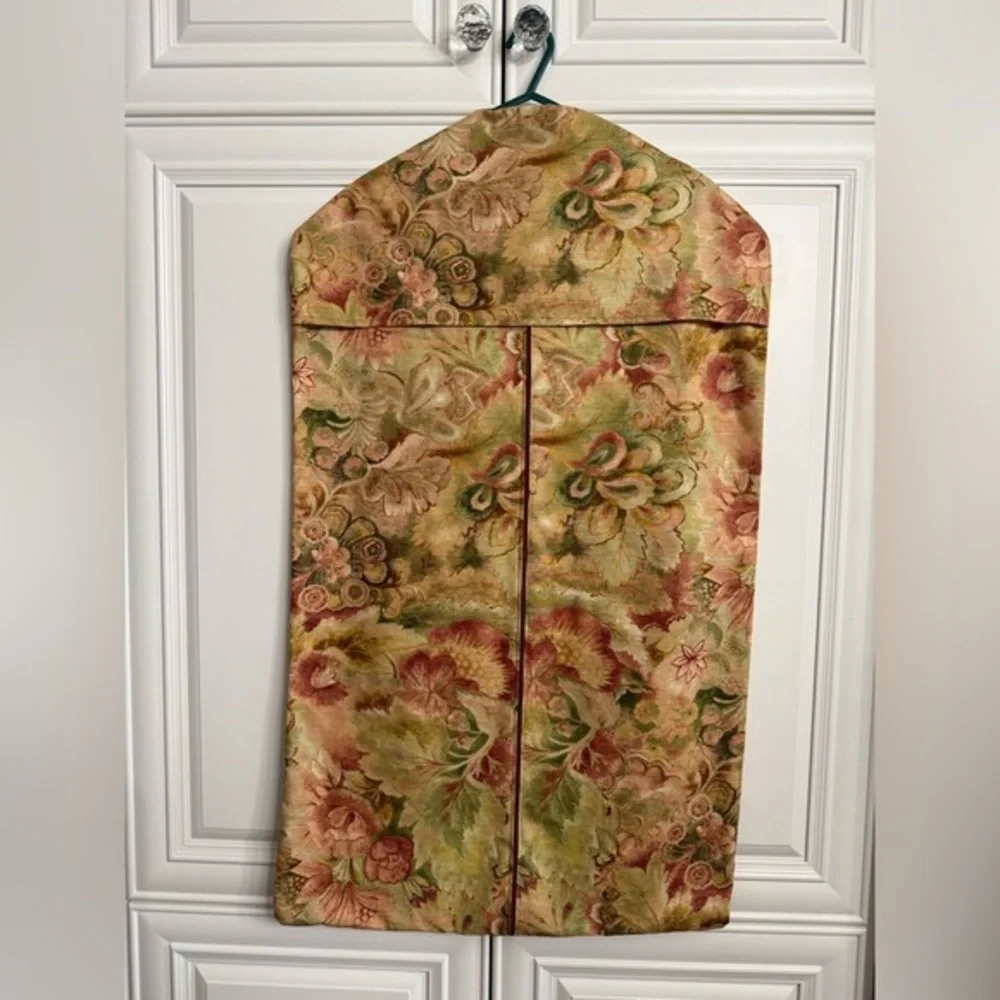 Vtg Zippered Floral Protective Garment Bag for Tops, Shirts, Suits on Hangers